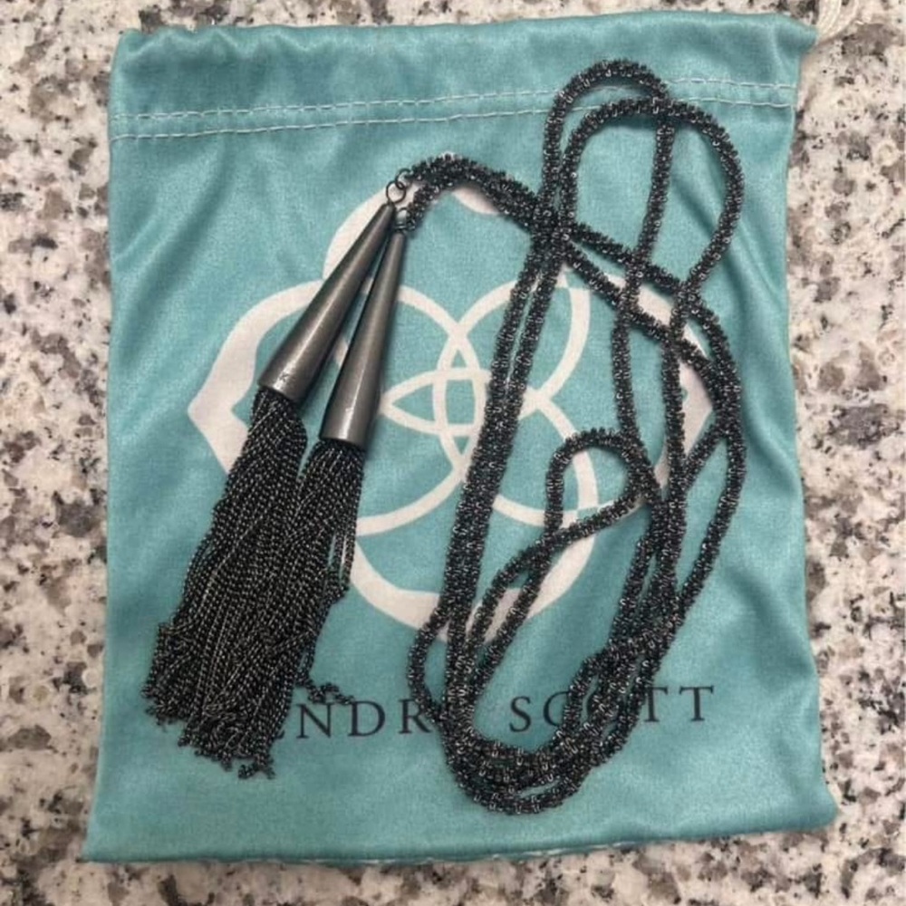 Kendra Scott Gunmetal Phara Necklace